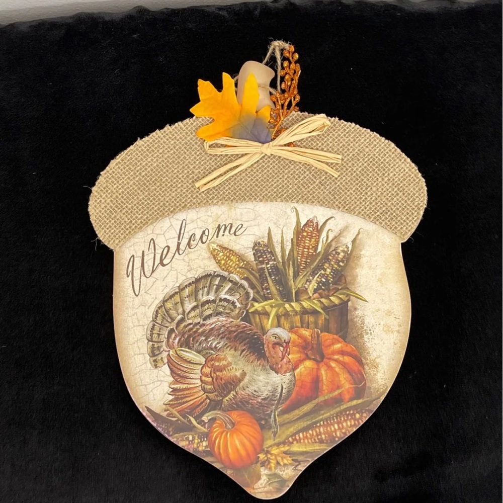 NWOT Hand Crafted “Fall” Wall Hangings x2 - Picture 6 of 11